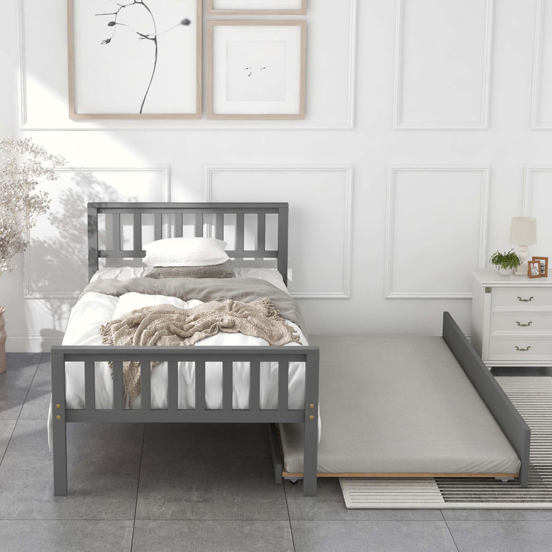 Lit simple Wolfort, gris
