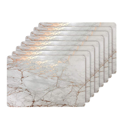 Ortis Placemats Dining Table Mat Table Decor Washable Non Slip Marble Rectangle 12 X 18