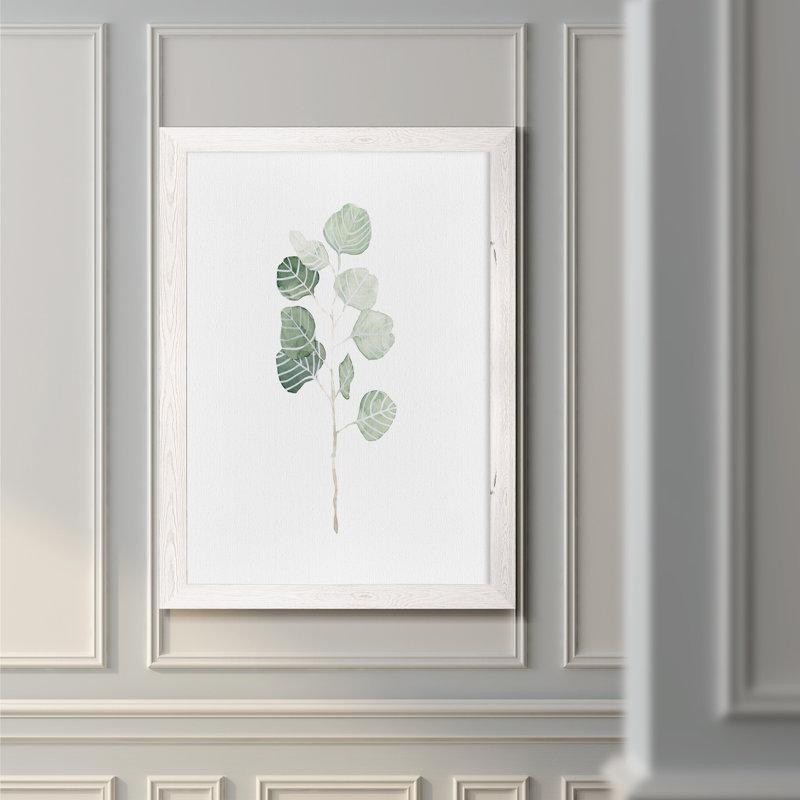 Reproduction d’art sur toile encadrée d’eucalyptus doux, Cadre blanc, H 44 po x l 32 po x P 1,25 po