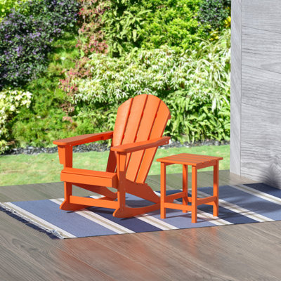 Chaise berçante en plastique avec table d'appoint Laguna Adirondack
