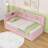 Twin Upholstered Platform Bed with LED and USB Ports and 2 Drawers-81050657