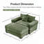 Fauteuil club avec repose-pieds 54,3 po-1343959817
