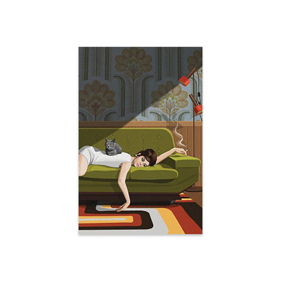 «Waiting Game» par Artcatillustrated - impression non encadrée
