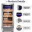 2.88 Cu.Ft Electric Cigar Humidor 400 Capacity with Spanish Cedar Wood Shelves