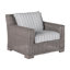 Rustic Woven N-Dura Resin Wicker Outdoor Lounge Chair-62332848-63221115-70166304