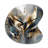 Abstract Shapes And Lines IV - Drop Shape Large Gold Wall Clock - Unique Shape-106132763