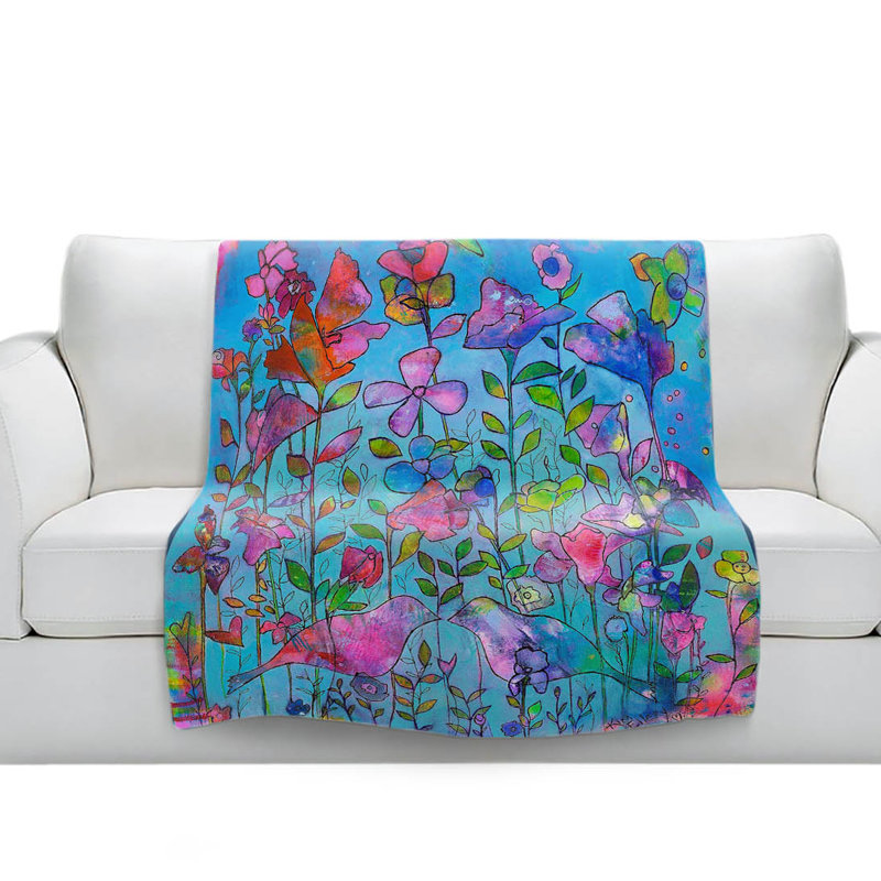 Couverture sherpa belle pensées doux, l 51 po x L 60 po