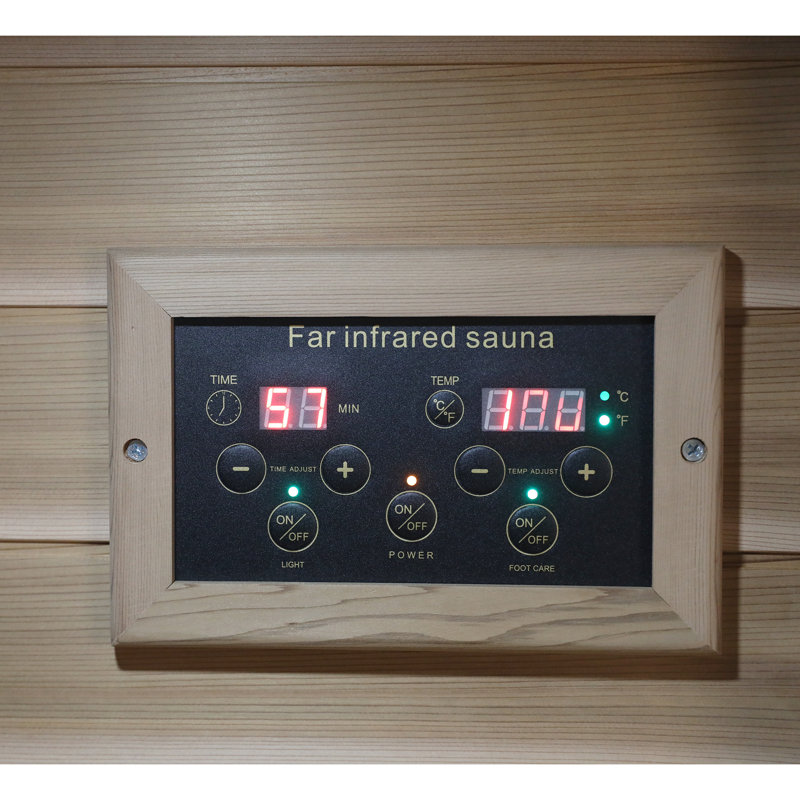 KISRAIS Upgraded Indoor Sauna Single Person Low EMF Far Infrared Sauna, Right Side Door, Cedar