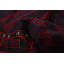 Tapis noir et rouge Teimani 5 pi 11 po x 12 pi 6 po