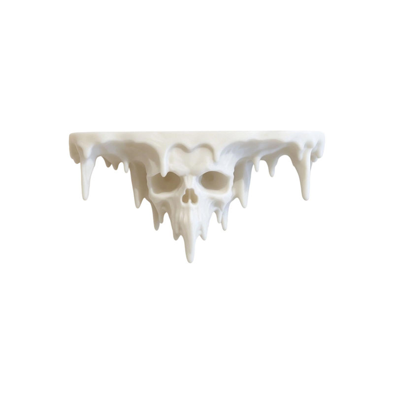 Décoration d'Halloween : Étagère murale squelette en forme de pic de glace, rangement mural sur le thème sombre, décoration murale d'Halloween