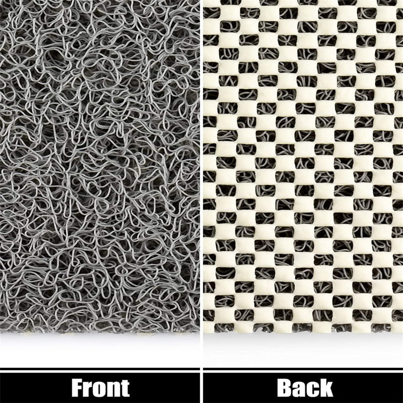 Bilke Plastic / Acrylic Non-Slip Shower Mat, Grey