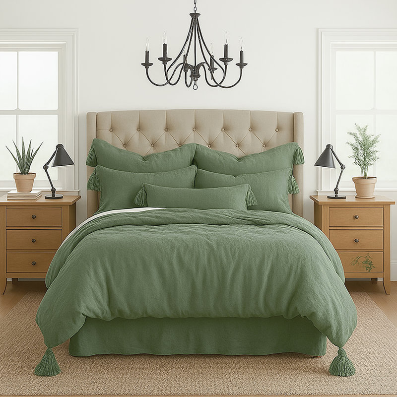 Housse de couette bleu marine Elsie, Housse de couette très grand super + 5 pièces su