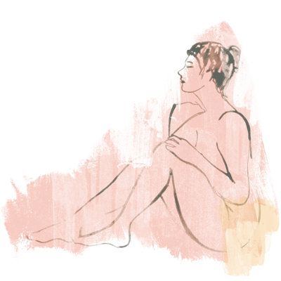 Colorblock Figure IV by June Erica Vess - Wrapped Canvas Painting