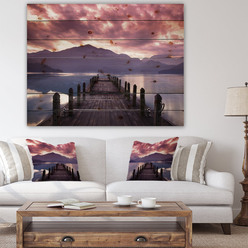 «Beautiful Spring Sea at Morning», photographie, H 30 po x l 40 po x P 1,5 po, Bois