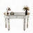 47" Half-Moon Mirrored Console Table With Glass And Drawer-1034510124