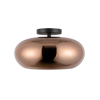 Trinity Glass LED Semi Flush Mount