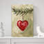 Red Heart Ornament Modern Abstract Contemporary Christmas Tree Pine Winter Wall Art Print-1985367120