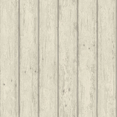 Papier peint clapboards patiné blanc jack