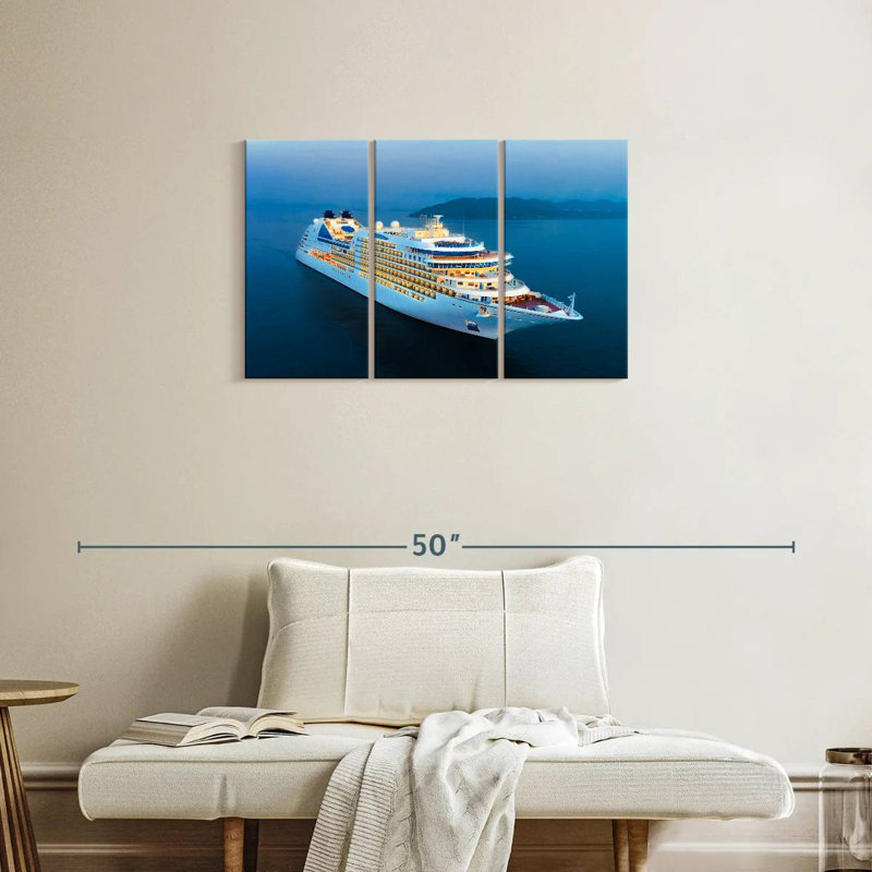 Bateau de croisière, H 20 po x l 33 po