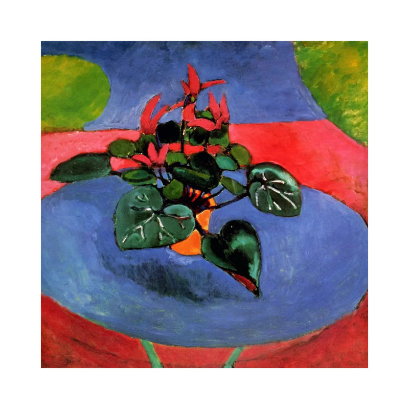 Cyclamen Pourpre by Henri Matisse - Wrapped Canvas Painting, 30.48 cm H x 30.48 cm W