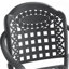 Ensemble de 7 pièces de mobilier de patio en aluminium coulé avec cadre noir et coussins de siège bleus-861035867