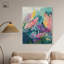 Toile abstraite abstraite avec art floral-110303013-110303018