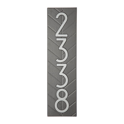 Mid-century Modern Herringbone Vertical Wall Plaque
