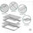 Quarter Sheet Pan With Cooling Rack Set [2 Baking Sheets + 2 Baking Racks], Stainless Steel Cookie Sheets For Baking And Wire Rack, Size 10.4 X 8 X 1 Inch