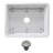 Island 23.5'' L Dual Mount Single Bowl Fireclay Kitchen Sink-99843520