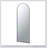 28x1x74" Celine Black Arch Body Mirror