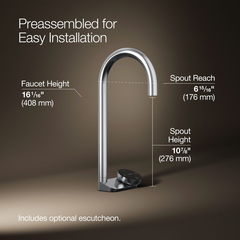 Aquifer4-In-1 Tall Arc Beverage Faucet, Polished Chrome