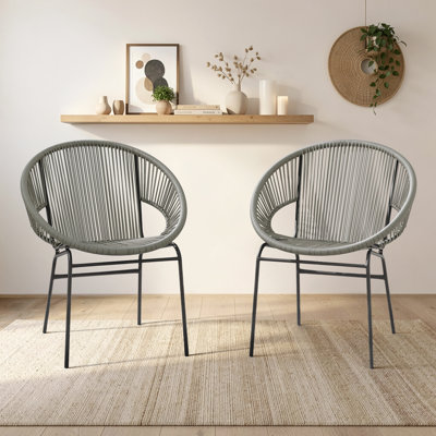 Ensemble de 2 chaises d'intérieur / d'extérieur Acapulco