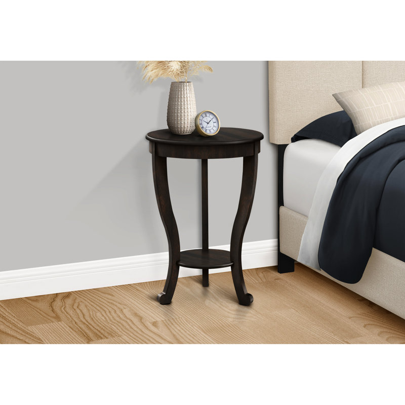 Table d'appoint en placage noyer brun à 2 niveaux, pour une fabuleuse table d'appoint avec finition