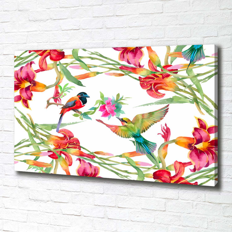 Exotic Birds - Wrapped Canvas Print