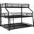 Space Black Triple Bunk Bed For Twin Xl/Full Xl/Queen With Long & Short Ladders, Full Guardrails Modern Metal And - Build