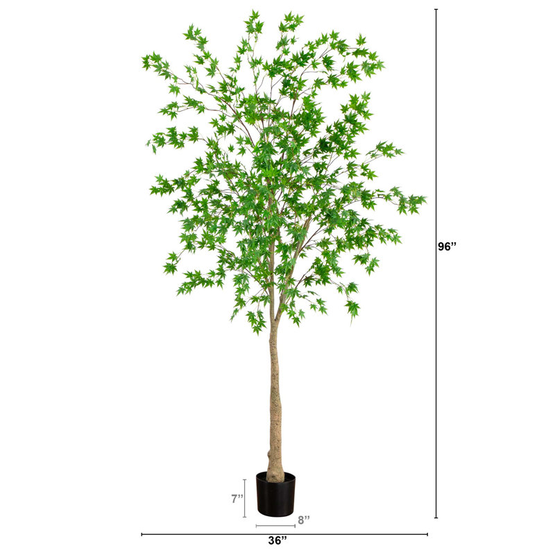 96'' Faux Maple Tree in Pot Liner