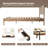 Squaro Mid-Century Modern Solid Wood Bed Frame with Woven Headboard - Queen Size in Chestnut Brown-271736267-271736268