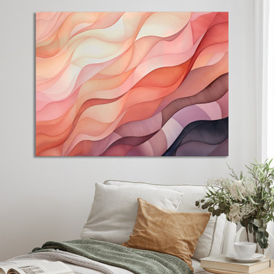«Nutshell Waves», aquarelle abstraite I - impression