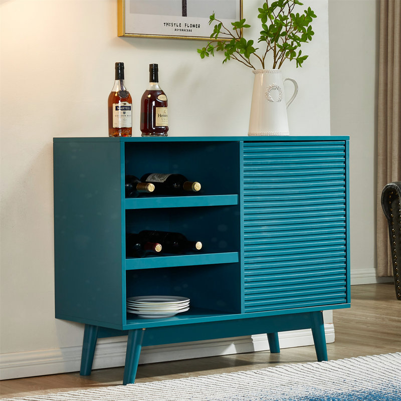 Buffet polyvalent compact avec rangement pour le vin élégant et design pratique