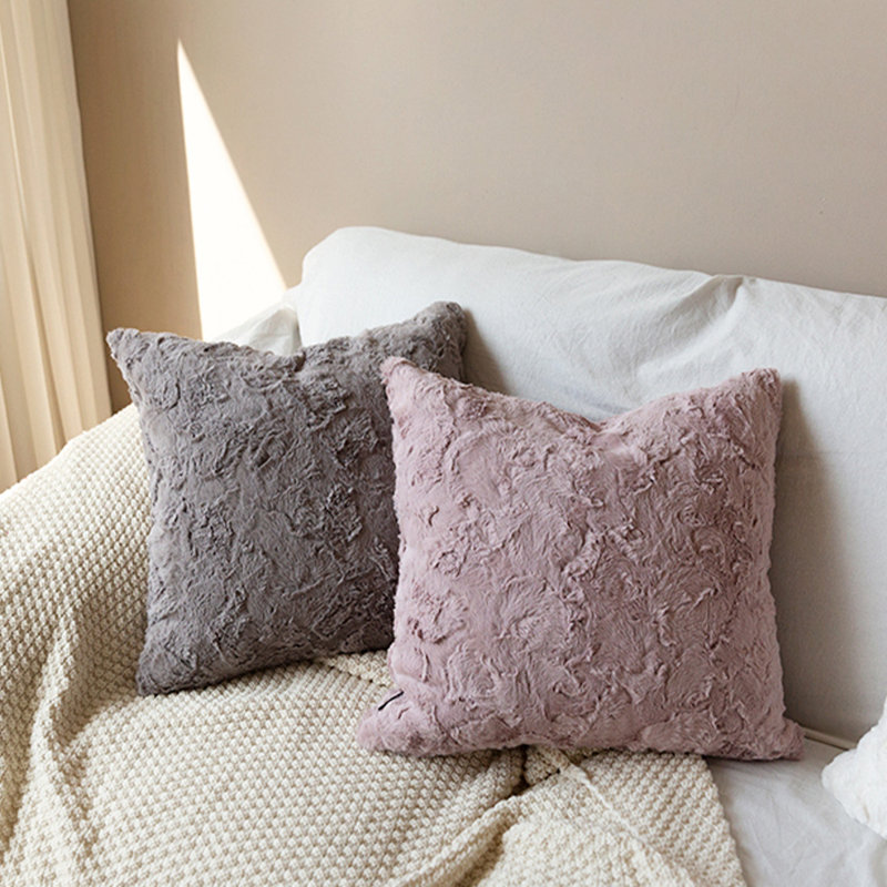 Housse de coussin gris super doux - Cozy Style 18 po x 18 po, ensemble de 2 housses seulement, Gris