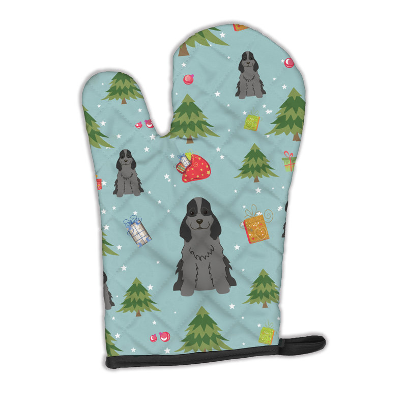 The Holiday Aisle® Silloth Polyester Oven Mitt, Black