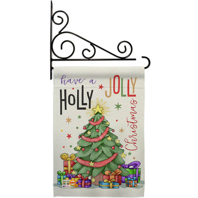 Double Sided 18.5'' H x 13'' W Polyester Christmas Flag Set