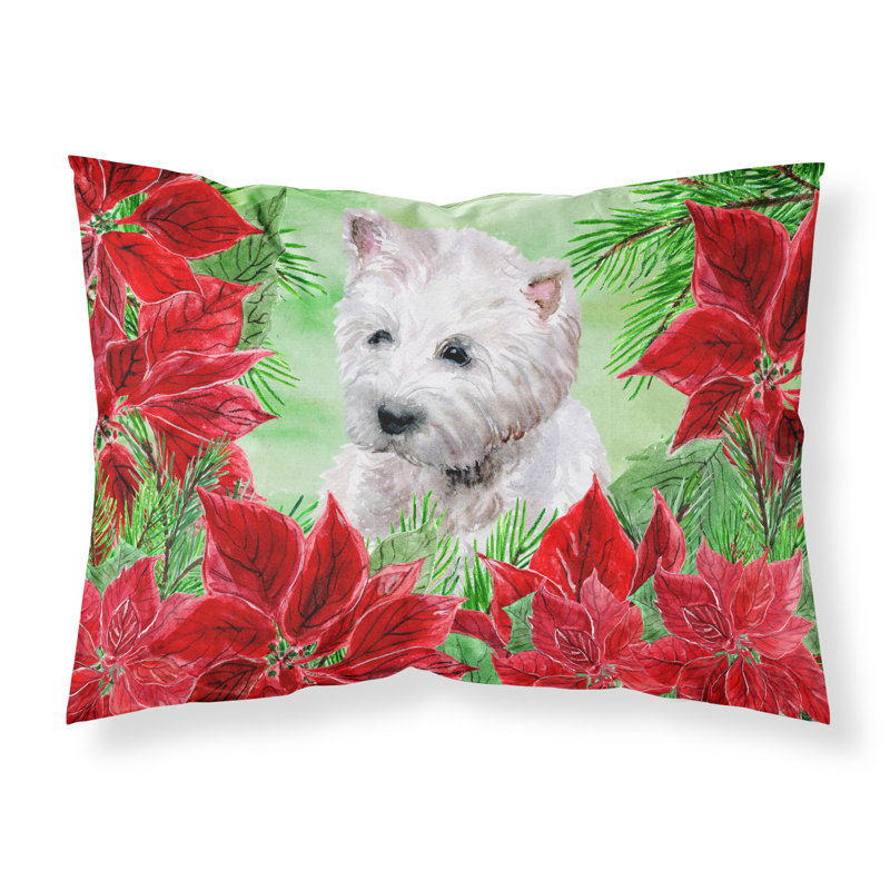 Taie d’oreiller poinsettas, Westie