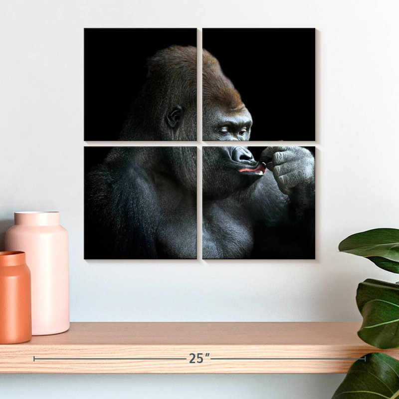 Brampt Relaxing Gorilla, 18" H x 18" W