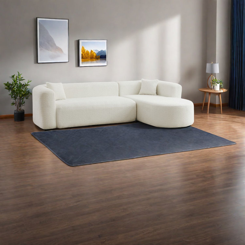 Canapé modulaire spacieux et moderne en tissu chenille, idéal pour la maison