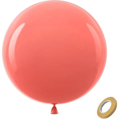 Dusty Pink Giant Balloons 36 Inch - 8 Pack Jumbo Pink Balloons Large Round Rose Pink Latex Balloons For Birthday Wedding Anniversary Bridal Shower Gender Reveal Boho Theme Party Decoration