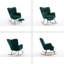 Chaise berçante en tissu avec repose-pieds Teddy-745856775