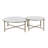 Marthony Nesting Table Set in Natural Marble Top and Nickel (Set of 2)