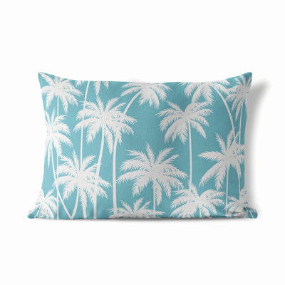 Palm Nautical Outdoor Lumbar Pillow