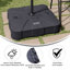 Universal Cantilever Umbrella Base with Grooved Handles and Wheels